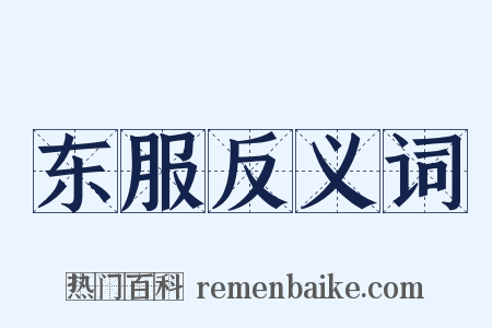 东服反义词是什么意思的图片